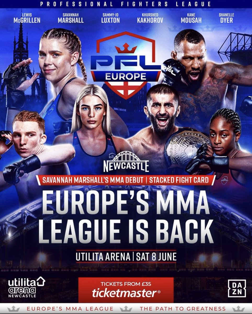 👀 Just over 6 weeks left until @Savmarshall1 makes her MMA debut! ➡️ Stacked fight card in Newcastle, so get your tickets: 🎟️ pfl.info/Newcastle @PFLMMA | @daznmma | @peterfury