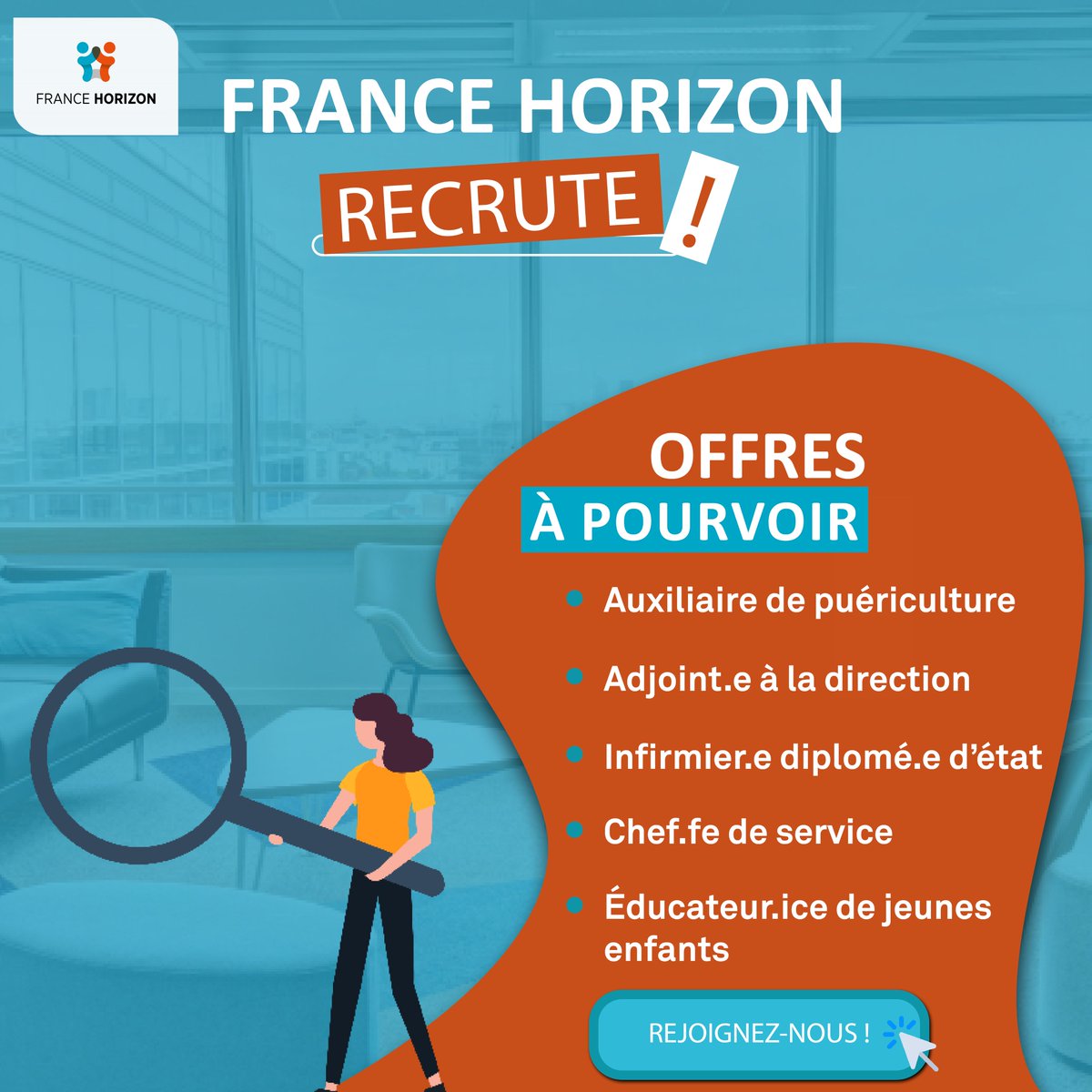 _FranceHorizon's tweet photo. [🔔 #JobAlert] France Horizon recrute !

Vous aussi, faites partie des 1 100 professionnel.le.s engagé.e.s qui agissent pour que toutes et tous aient accès à des conditions de vie dignes et à l'autonomie.

➡️ Retrouvez toutes nos offres d’emploi : https://t.co/zyVr61ADaV https://t.co/k976xP8ikh