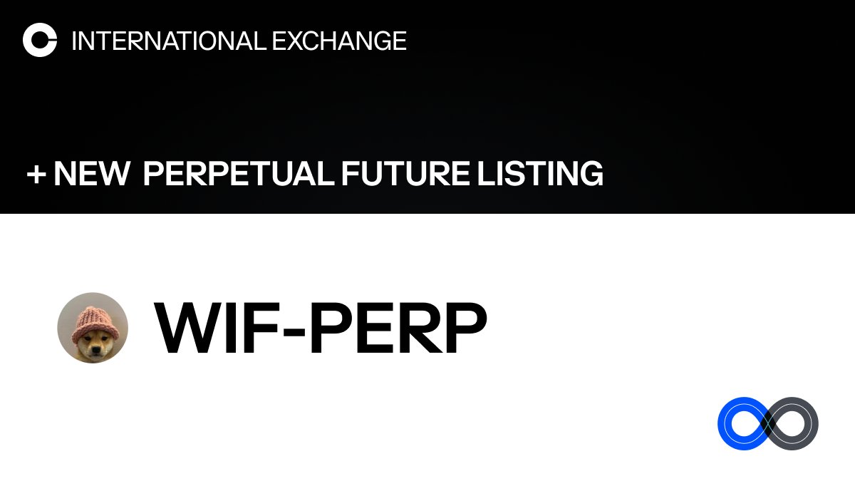 Our WIF-PERP market is now in full-trading mode on Coinbase International Exchange and Coinbase Advanced. Limit, market, stop, and stop limit orders are all now available.