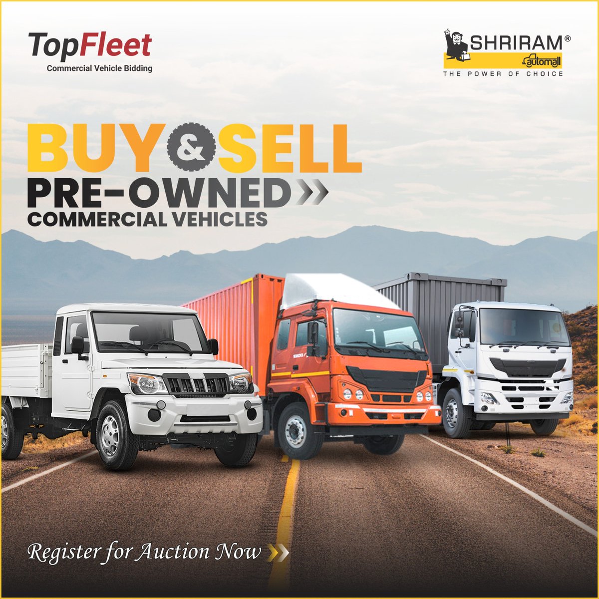 Buy the Used Commercial Vehicles of Your Choice.

Registered Now: l.samil.in/46P9Osps

#UsedVehicles #UsedEquipment #PhysicalAuction #CommercialVehicles #Sell #BuyNow #Samil #ShriramAutomall #ProudSamilian