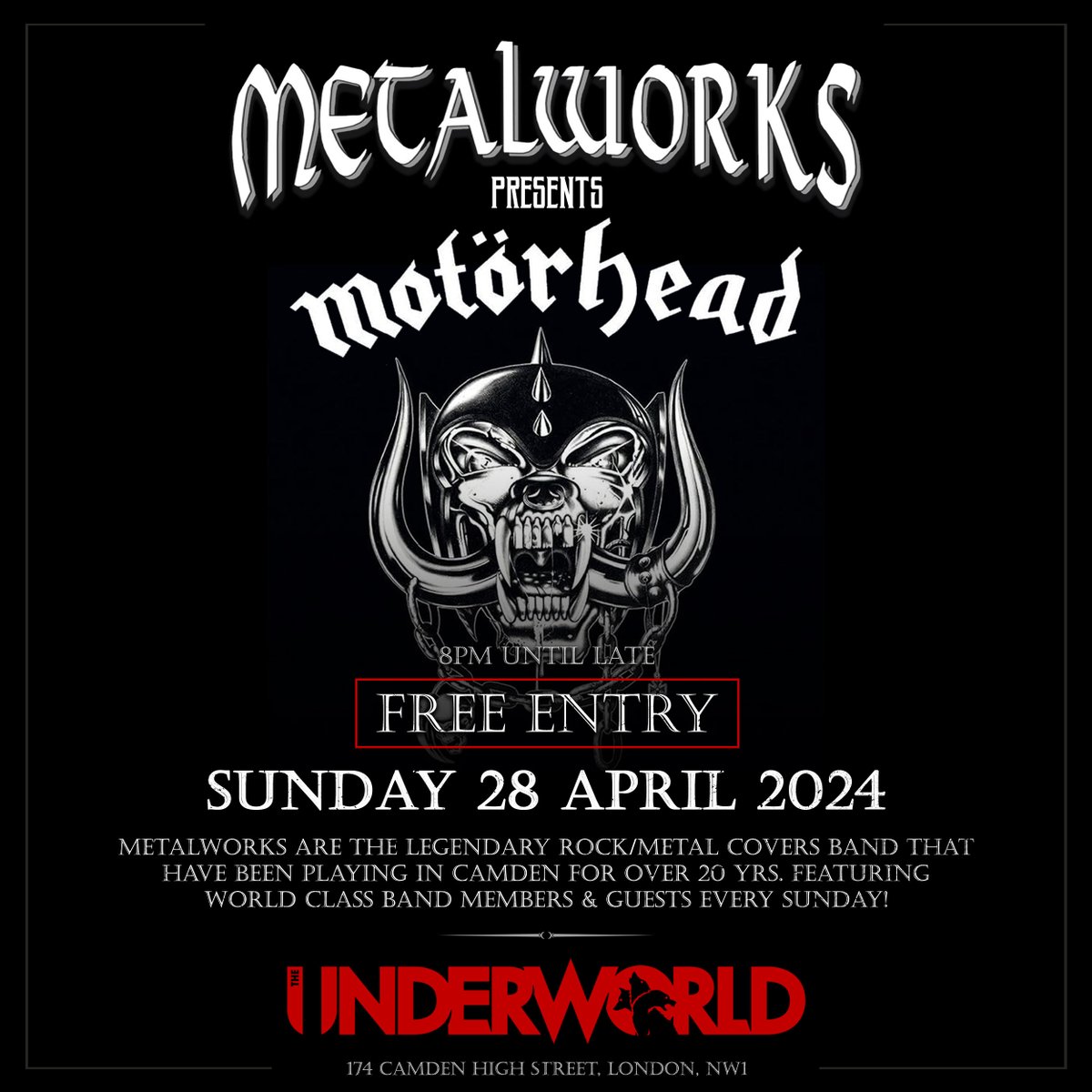 TONIGHT // @METALWORKSROCK // FREE ENTRY!