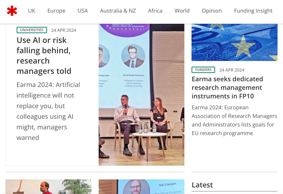 Loads of news and analysis on our dedicated #EARMAconference page. All free to read, too. Get it all here: researchprofessionalnews.com/category/earma…
