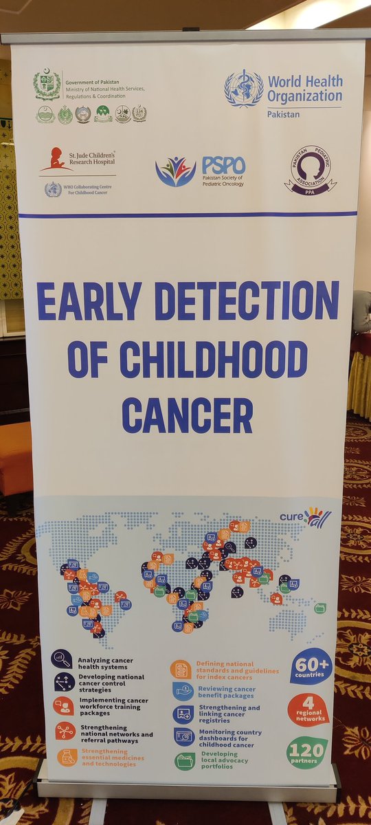 Pakistan Society of Pediatric Oncology (#PSPO), in partnership with GoP, WHO and St Jude Global, conducting a workshop on early children's cancer diagnosis. Thank you Pakistan Pediatric Association (#PPA) for support