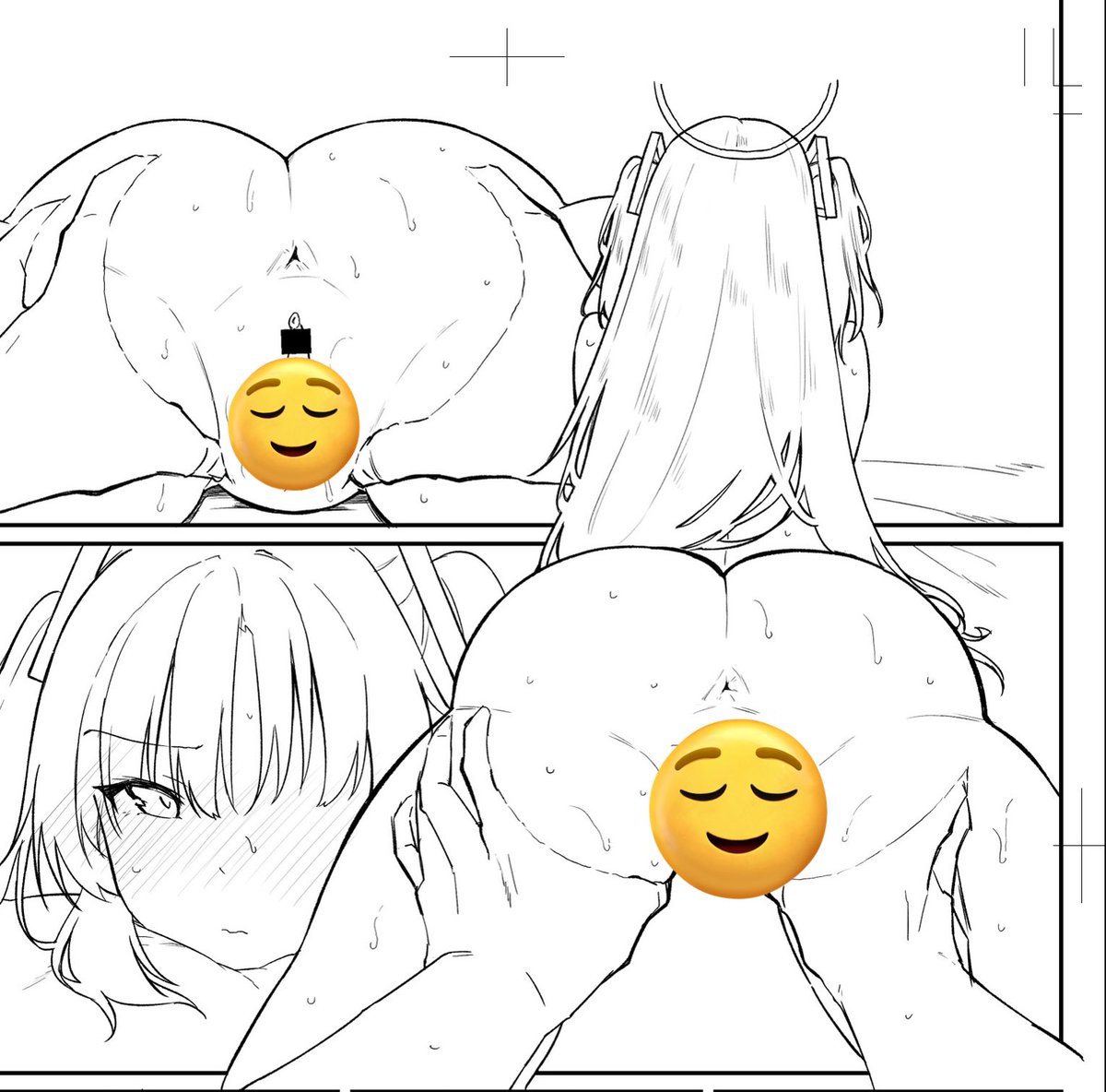 1番描きたかったユウカの太もも揉むシーン 