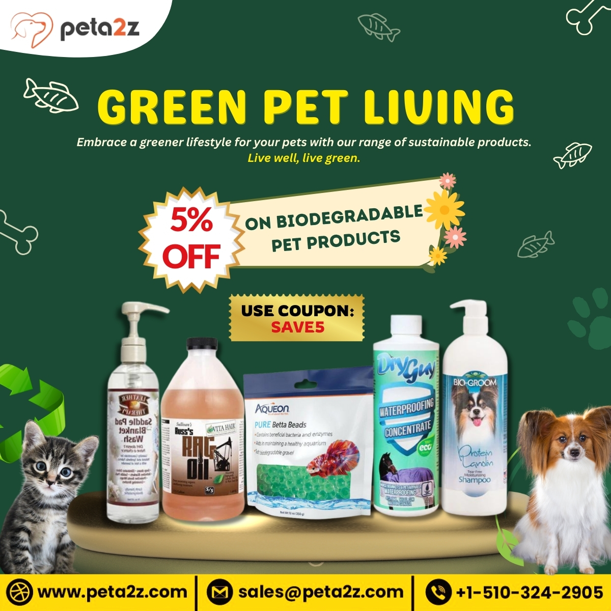 🌿🐾 Embrace a greener, healthier lifestyle for your beloved pets with Green Pet Living! 🐾🌿 Our eco-conscious products are designed to nurture your furry friends while minimizing their carbon pawprint. 🌍🐶🌱 #SustainablePets #EcoFriendlyPets 🐾🌿
bityl.co/PBCd