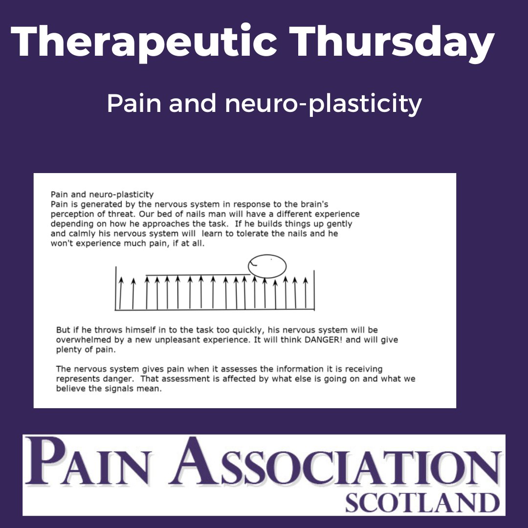 Pain is generated by the nervous system in response to the brain's perception of threat.

#Therapeuticthursday #Chronicpain #Selfmanagement 

@SoniaCottom