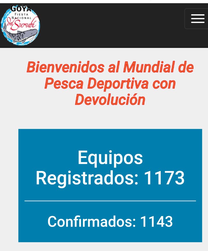 JuanCruzGoya's tweet photo. El mundial de pesca ya tiene 1143 equipos confirmados, la ampliación de las zonas de pesca en el Paraná, hace que, haya más pescadores en busca del Surubí. Falta menos 🎣🚤 #surubi #Goya https://t.co/dBeNwQOSvk