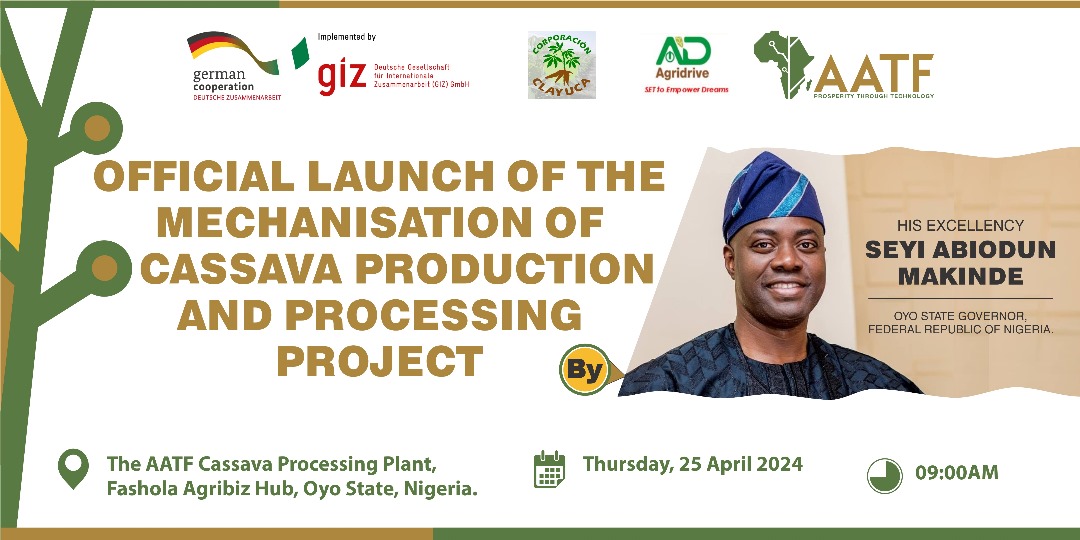 Happening now ... Official Launch of the Mechanization of #Cassava Production and Processing project, at Fashola Agribiz Hub, Oyo State. @aatfafrica @IITA_CGIAR @FAO @cegesi