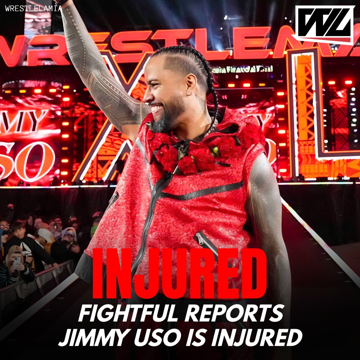 Jimmy Uso has been sidelined with an injury. (Fightful Select)