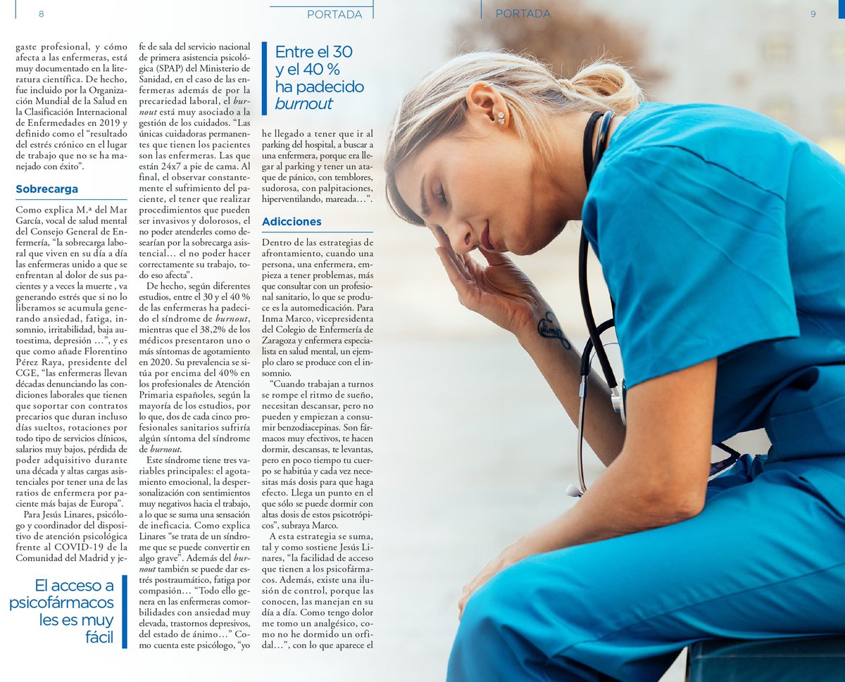 ➡️👩‍⚕️El profesor de la @UEuropea, Jesús Linares colabora con la Revista Enfermería Facultativa del @CGEnfermeria para hablar sobre el cansancio y la salud mental del equipo de enfermería durante la pandemia. #burnout #saludmental #sanitarios