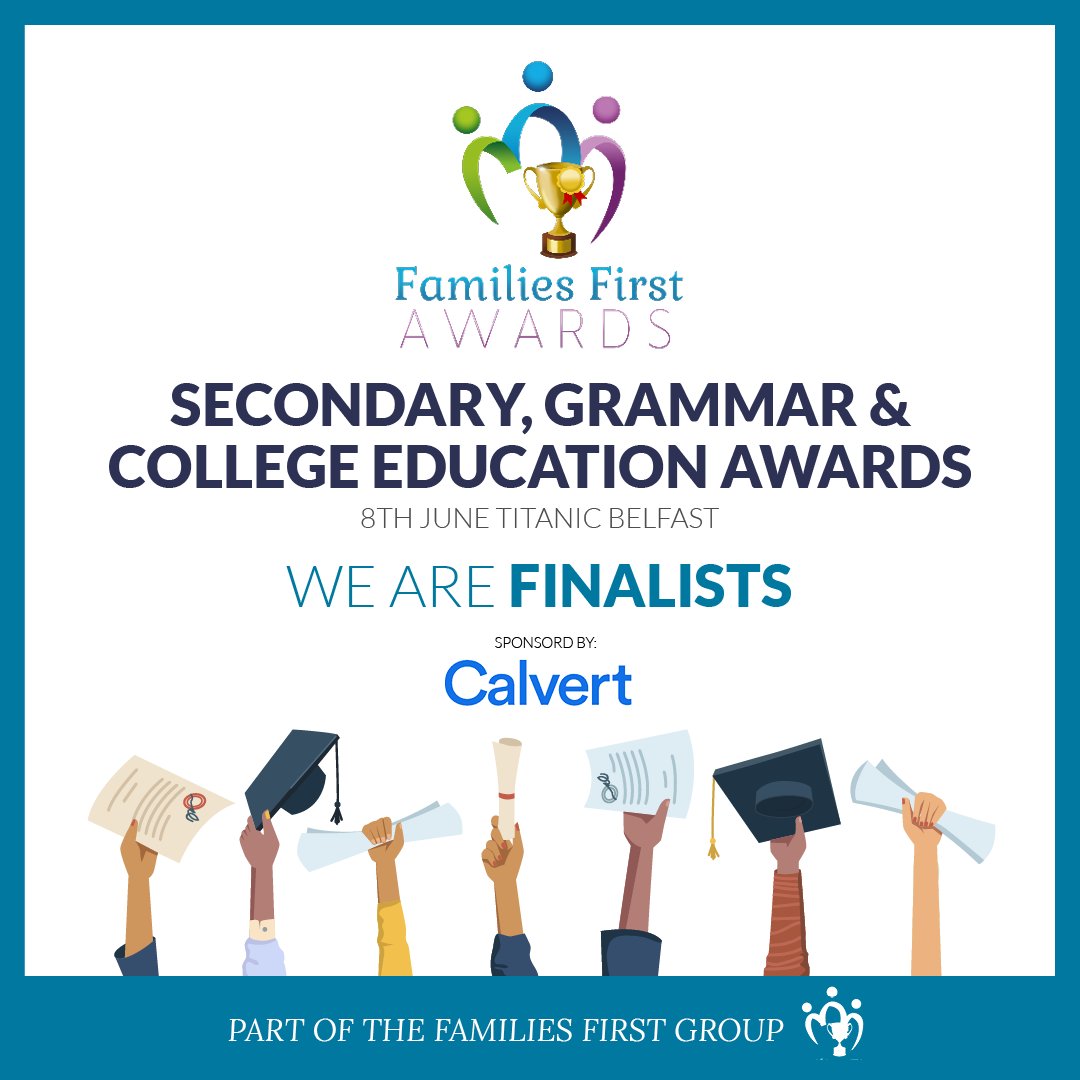 We are THRILLED to announce that we have reached the final of the Families First Awards! @steugenescathedralderry @ccmsinfo CCMS @mufoundation @ulsteruni Ulster University #takingboysseriously