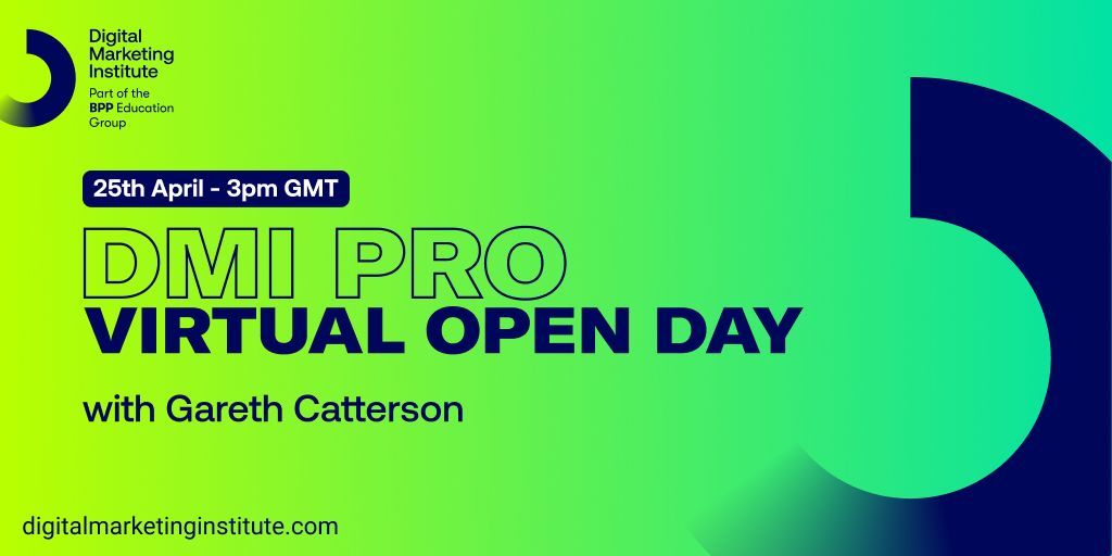 Today's the day! Join us for the Virtual Open Day and discover everything about our DMI Pro course with Gareth Catterson. Dive into the curriculum, get to know the platform, and ask your burning questions live. Don't miss out! 🔗 buff.ly/3vAPyrJ #OpenDayLive #DMIPro