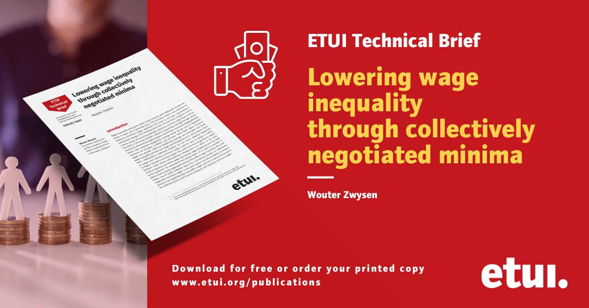 💶 Both higher #MinimumWages and greater #CollectiveBargaining coverage are associated with lower wage #inequality and less low-wage work 

📊 Based on newly available @eurofound data, our latest brief analyses collectively negotiated minimum wages in low-paid sectors to assess