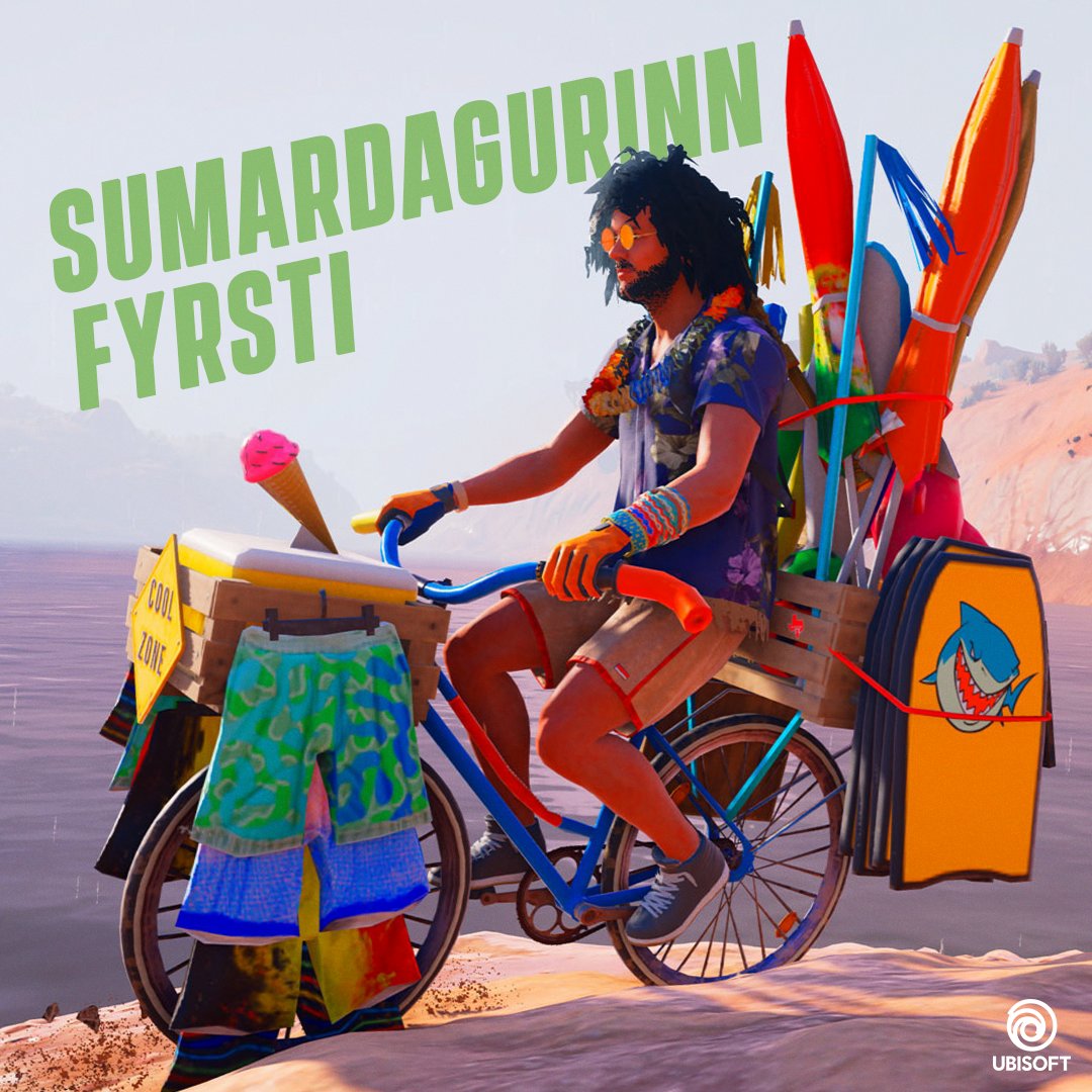 It's time to bring out the swimming trunks and sunglasses because today it's the First Day of Summer - or how our Icelandic friends celebrate it as; Sumardagurinn fyrsti ☀️ 🍉 😎 #Sumardagurinnfyrsti #RidersRepublic