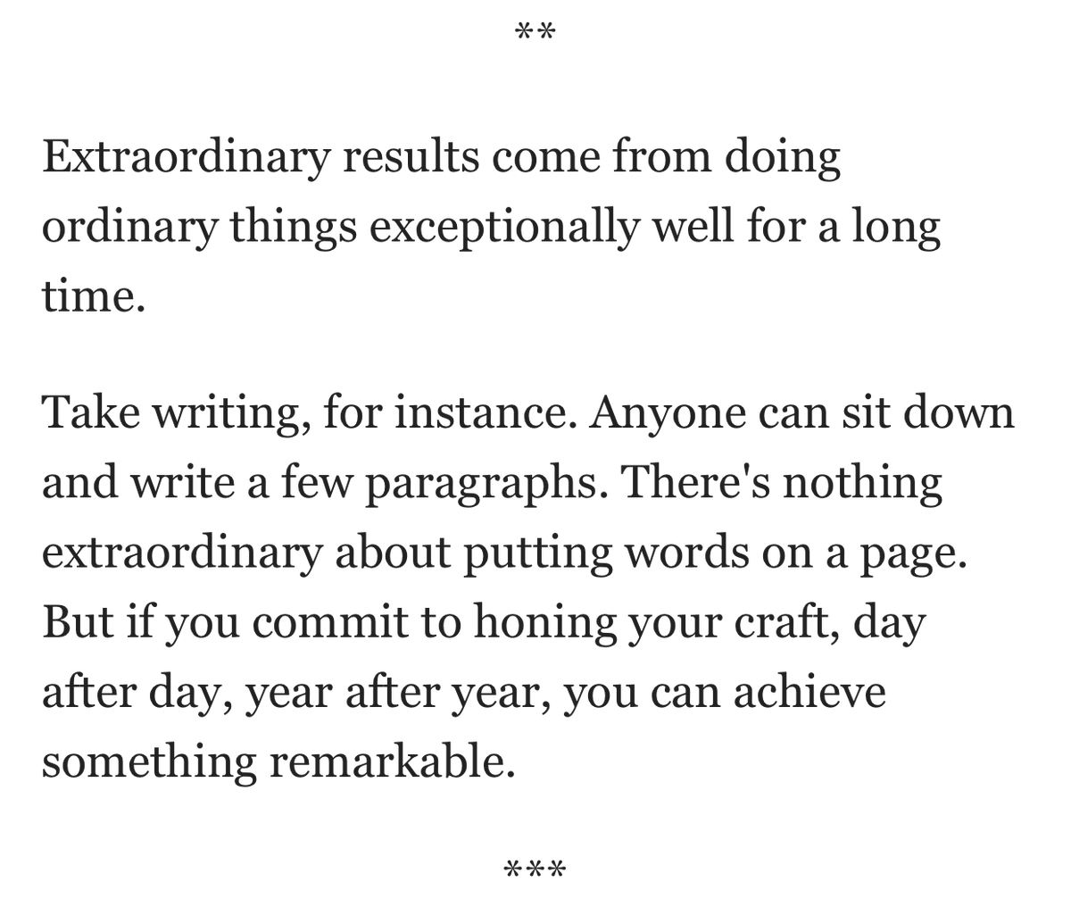 650+ days of publishing everyday on here. More founders & investors need to write. Not because writing itself is extraordinary, But because ordinary people can do extraordinary things. @farnamstreet said it best: