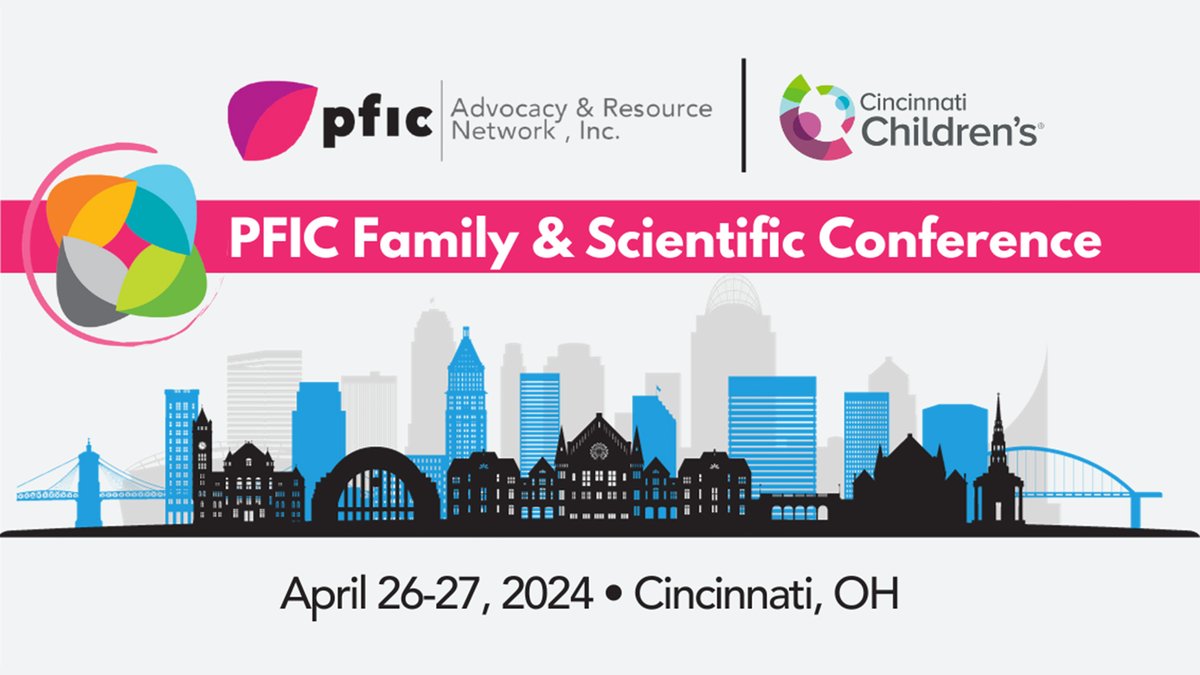 TOMORROW is the beginning of the 2024 PFIC Conference, Apr 26-27, Cincinnati & Virtual. Explore PFIC research, treatments, family sessions, workshops, discussions, & NEW research poster session.
Info: pfic.pulse.ly/pw1uwoku6t
#PFIC2024 #MedicalResearch @cincychildrens @pficnetwork