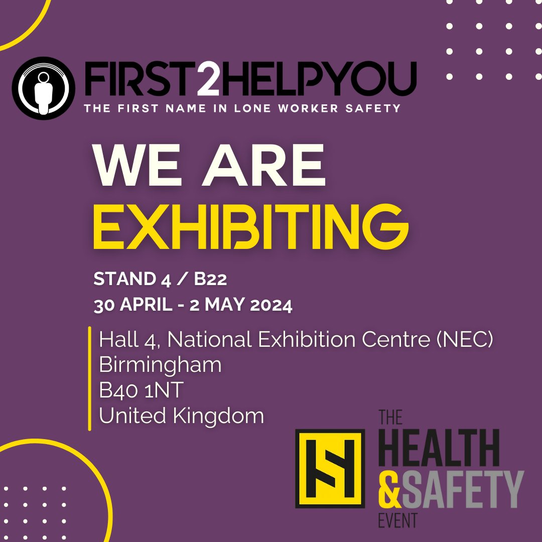 The Health and Safety Event is just around the corner!

We're gearing up and getting ready to go. Don't miss out – come find us at Stand 4 / B22! See you there!
  #HealthAndSafetyEvent #hse2024 #birmingham #birminghamevents #yorkshire #safety #protection #loneworker