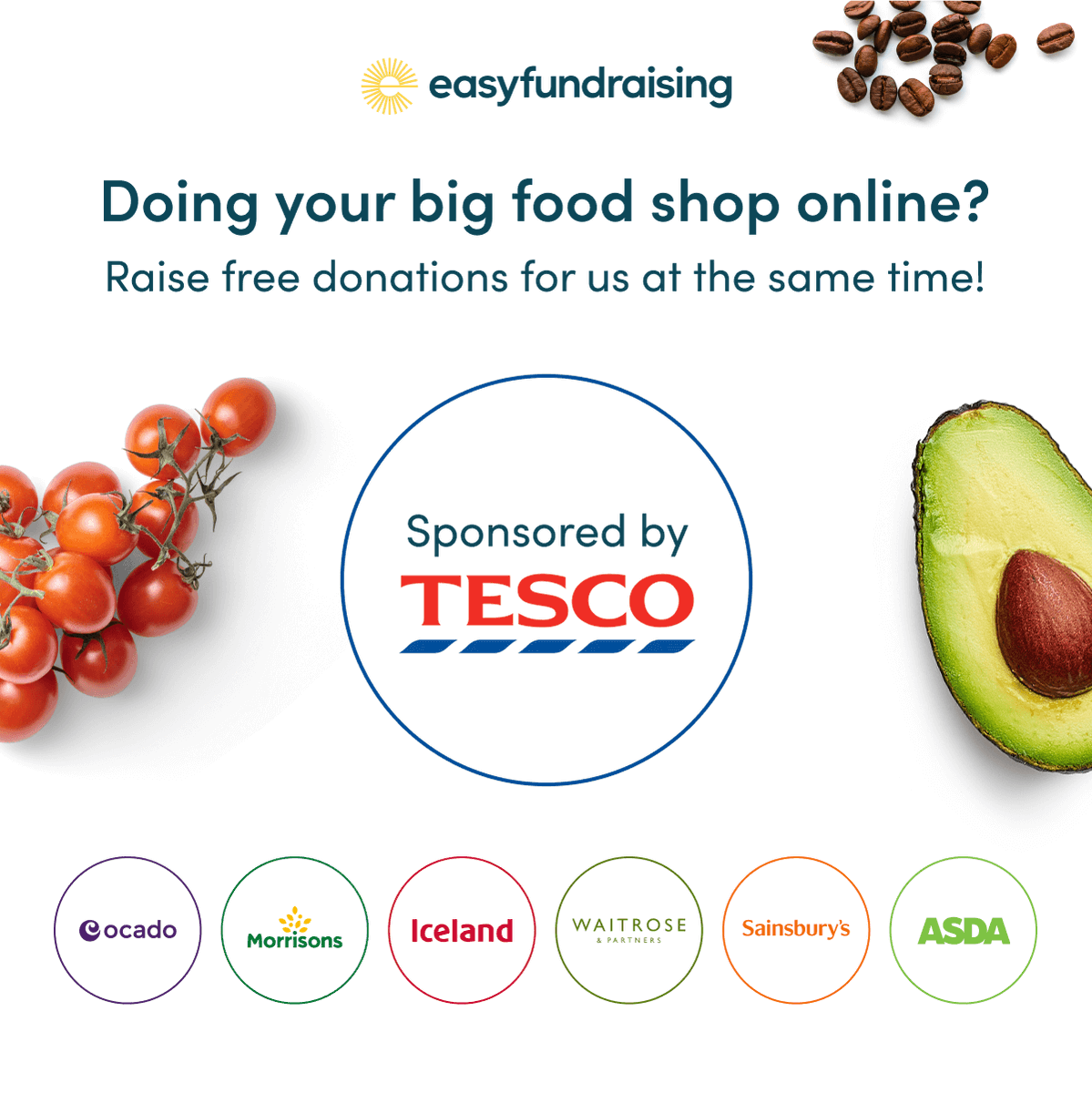 Buying your food shop from Tesco, Morrisons, ASDA, Sainsbury's, Waitrose, Iceland, or Ocado? Win the cost of it back this April! Sign up to @easyuk to support us for free and shop at your favourite supermarket for a chance to win: easyfundraising.org.uk/causes/welcome…