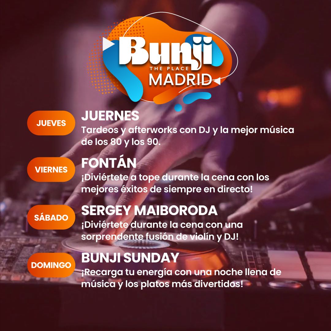 Bunjitheplace's tweet photo. ¡HEY MATES! 🎉 Este fin de semana en Bunji Madrid pinta increíble. 😎 Ritmo, buena vibra, sabrosa comida y tus amigos de siempre. 🍔🥂 ¿Qué más necesitas? ¡Haz tu reserva ya y únete a la diversión! 🤙 #BunjiMadrid #NoTeLoPierdas
https://t.co/AnjaMEytIp https://t.co/h4GpCEvrjO