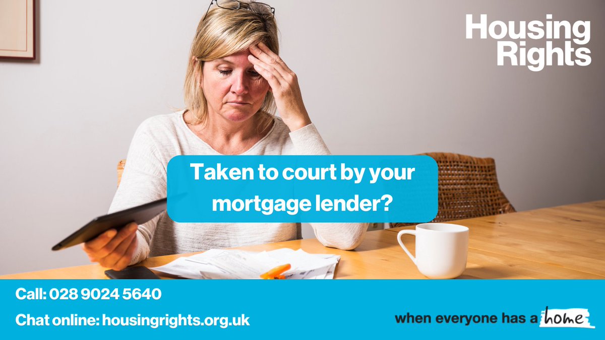 Going to court over your home can be scary. But it's never too late to seek help. If you're a homeowner or social tenant at risk of losing your home, we can represent you in court. We are here to help. Get in touch👇 ☎️02890245640 💻housingrights.org.uk/housing-advice…