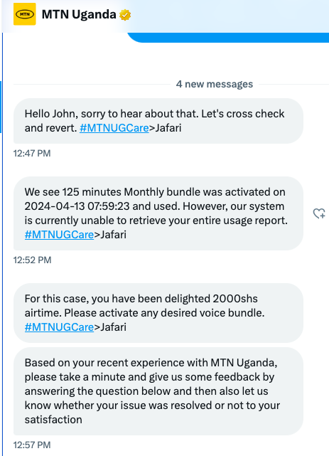 naslice2's tweet photo. @mtnug is this an acknowledgment that you have been taking my minutes. who else does nt know that we actually dt use all min that we pay for @newvisionwire @UCC_Official @DailyMonitor @RadioOneFM90 https://t.co/7vvzOubZNY