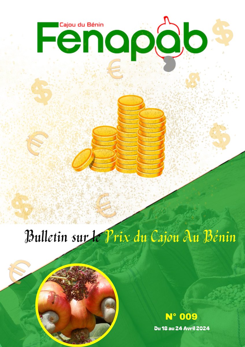 Fenapab2022's tweet image. 📊  Fidèles lecteurs et lectrices bonjour, Merci de recevoir le neuvième numéro de votre bulletin des prix de noix brutes de cajou au Bénin et dans la sous-région

#SIM9FENAPAB #FENAPAB #BULLETIN #SIM #NKALO #PRIX #ANACARDE #CAJOU #BENIN