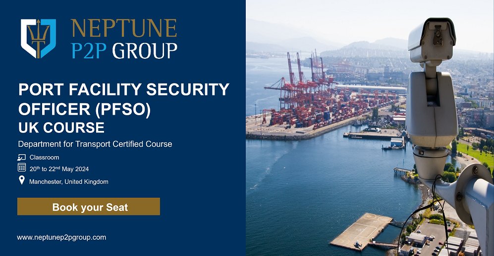 neptune_p2p's tweet image. Only a Few Seats Left! Don't miss this opportunity to enhance your skills and advance your career in #maritimesecurity. Enrol in our Classroom (Manchester) #PFSO training course. bit.ly/49KlI2x
Mode: Classroom - 20th - 22nd May -📍 #Manchester #MaritimeSecurityTraining