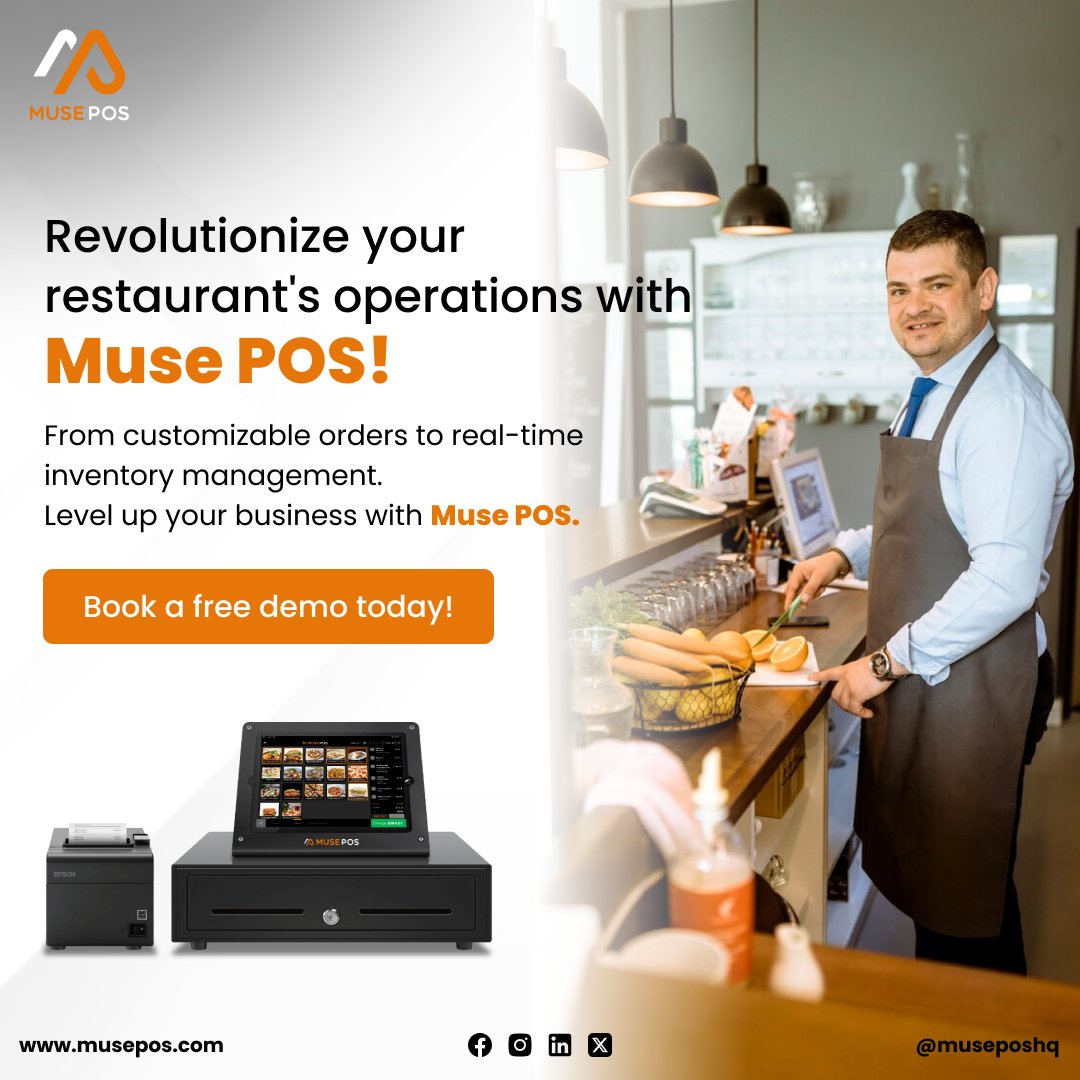 Muse POS empowers you to manage your restaurant business operations seamlessly.

Ready to elevate your business? Contact us now!

🌐 : musepos.com

#musepos #cloudpos #restaurantpos #pos #posystem #inventorymanagement #restaurantsoftware #restaurantmanagement