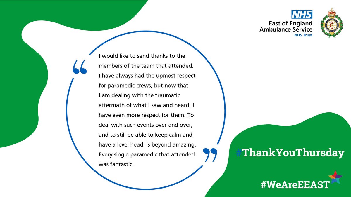 A big thank you to our crews who deal with traumatic situations every day, with resilience and professionalism. 💚 #ThankYouThursday