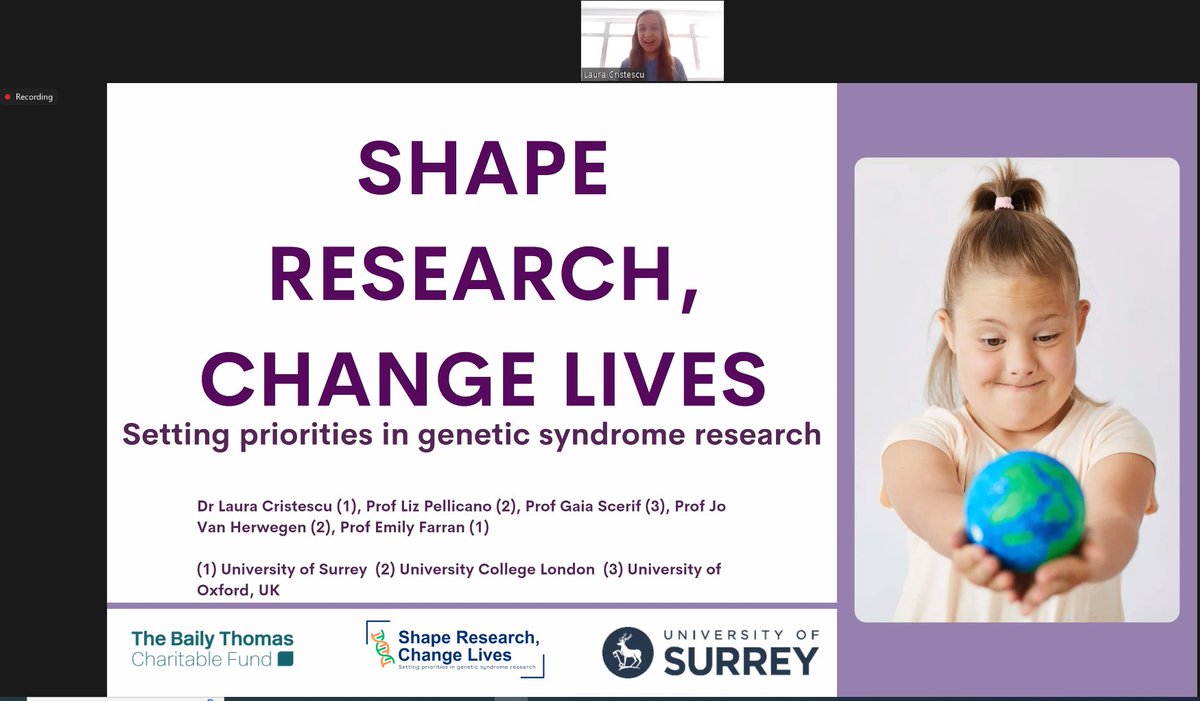 Emily Farran (@ekfarran) on Twitter photo Laura Cristescu is next up at DS Research Forum 2024. Presenting our project 'Shape Research, Change Lives: setting priorities in genetic syndrome research'. Watch this space for the report from this project: surrey.ac.uk/research-proje…
<a href="/JoVanHerwegen/">Jo Van Herwegen</a> <a href="/GaiaScerif/">Gaia Scerif</a> <a href="/liz_pellicano/">Liz Pellicano</a> Laura Cristescu is next up at DS Research Forum 2024. Presenting our project 'Shape Research, Change Lives: setting priorities in genetic syndrome research'. Watch this space for the report from this project: surrey.ac.uk/research-proje…
<a href="/JoVanHerwegen/">Jo Van Herwegen</a> <a href="/GaiaScerif/">Gaia Scerif</a> <a href="/liz_pellicano/">Liz Pellicano</a>