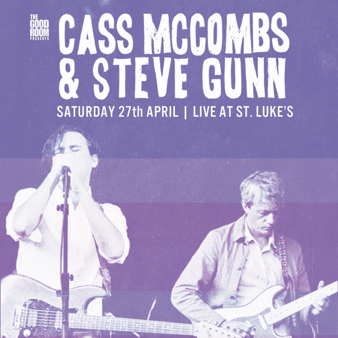 🌟 Don’t miss out on CASS McCOMBS & STEVE GUNN 🌟 This Saturday evening we have not one but two of the most brilliant contemporary songwriters and guitarists from the US in the house! 🎟 Tickets available from eventbrite.ie