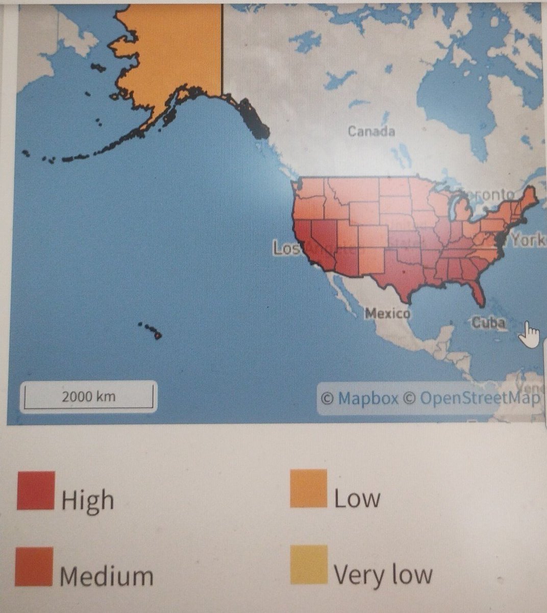 Extreme Heat Climate Risk profile of USA #USA #ClimateEmergency #HeatWave #risk #physicalrisk #climaterisk