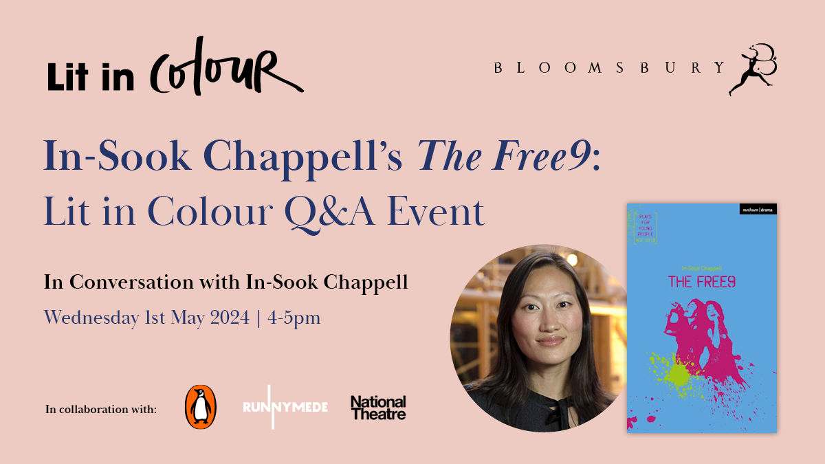 📢Teachers! We are treating you to not one but TWO Lit in Colour playwright Q&As this term! 🎉 Join the fabulous #InSookChappell talk about her play The Free9 (a set text option for @PearsonEdexcel's GCSE drama) on 1st May at 4PM. Free tickets 👉 bit.ly/4dcUUdy