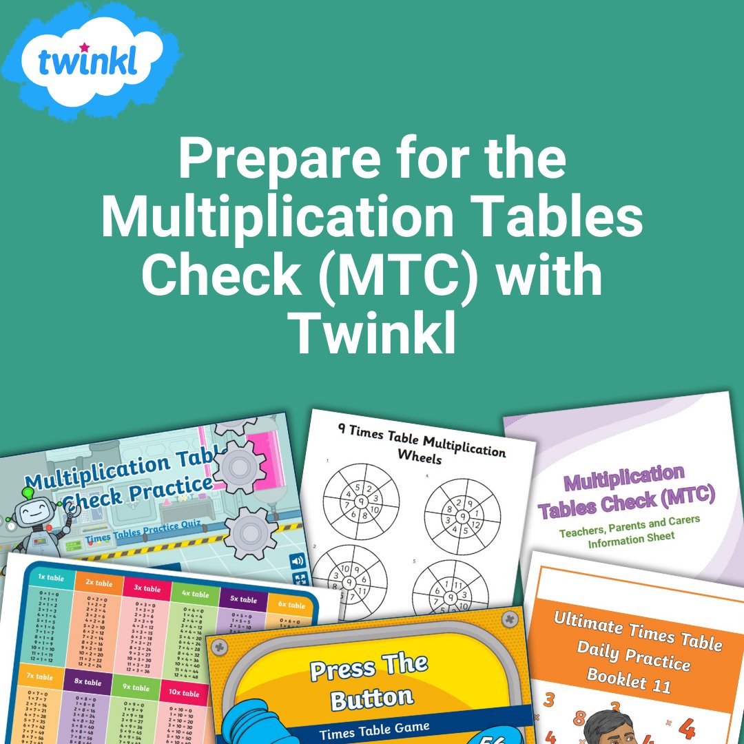 Preparing your pupils for the Multiplication Tables Check? We have everything you need to develop skills and build confidence for the assessments. Visit our collection of Year 4 Multiplication Tables Check resources here 👉 twinkl.co.uk/l/1n3tlf
#MTC #mathsteacher #mathslead