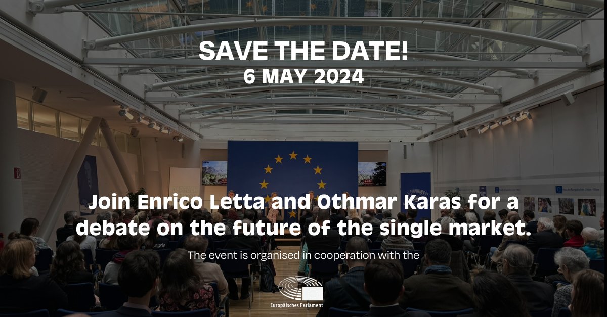 @EnricoLetta , former Prime Minister of Italy, and @othmar_karas , First Vice-President of the European Parliament, will discuss the challenges and opportunities for the single market. Save your place: alpbach.microsoftcrmportals.com/event/registra…