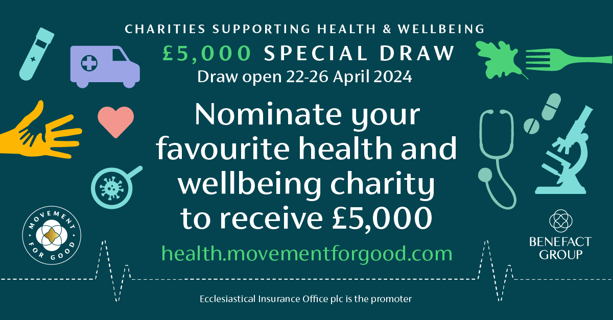 The Benefact Group's #MovementforGood 2024 awards scheme is offering £5,000 #grants in a special draw this week for health & wellbeing charities. Click to support us tinyurl.com/4827nyss 
NB: The nomination form uses our official registered name, Berkshire Autistic Society