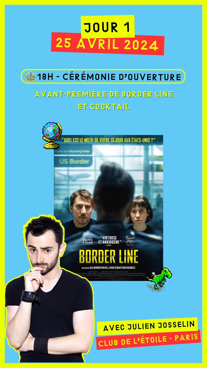 screenspiritoff's tweet photo. Le Festival Screen Spirit, ça commence aujourd'hui à 18h au @clubdeletoile à Paris et en live sur Twitch ! La cérémonie d'ouverture sera animée par @JulienJosselin, elle sera suivie de l'avant-première du film Border Line ainsi que d'un cocktail offert. 
Bon festival ! https://t.co/kSRQTl1EdT