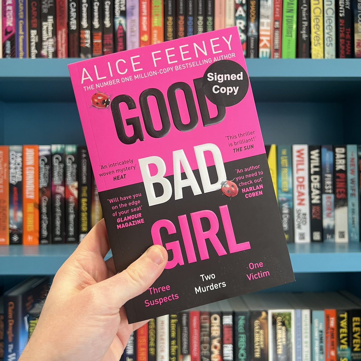 Good Bad Girl was HUGE for us in hardback (rightly so) and @alicewriterland is one of the loveliest people you’ll meet. It’s out in paperback today and we have signed copies of course, available to order online