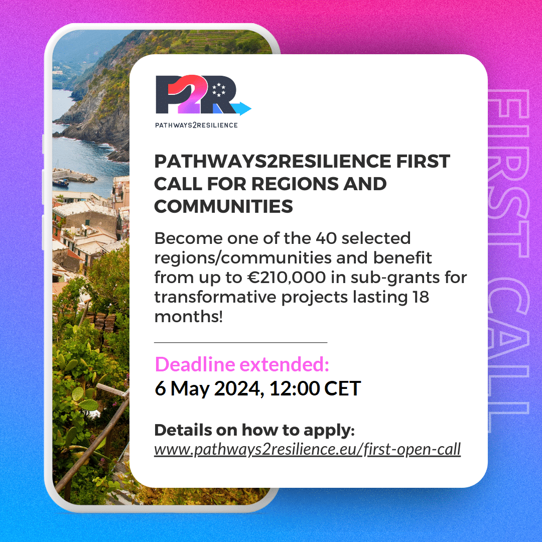 LAST CHANCE 📢 for regional authorities to get up to €210,000 in funding to chart your transformative adaptation roadmap! Regions from underrepresented countries are particularly encouraged: 🇦🇹🇮🇪🇱🇻🇱🇺🇲🇹🇲🇩🇦🇲🇫🇴🇬🇪🇮🇸🇽🇰🇲🇪🇳🇴🇷🇸🇺🇦 APPLY by 6 May: bit.ly/3UxLDWM @P2Resilience