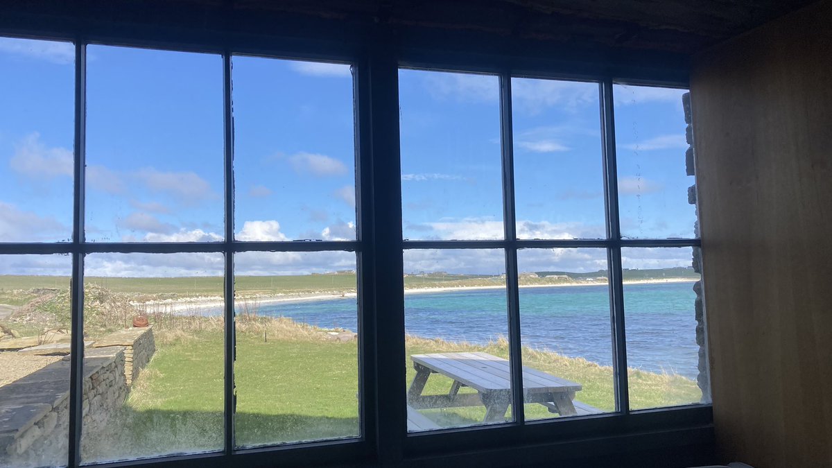 The view to the shore, via The Kelp Store today. Sandwich terns providing the soundtrack. #Papay #Orkney #seeview