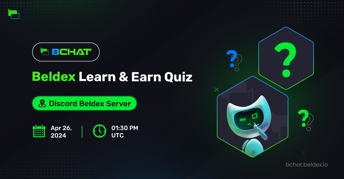 Beldex Chat Beldex Learn & Earn Quiz 68 Topic: BChat Where? #Beldex Discord #quiz ...