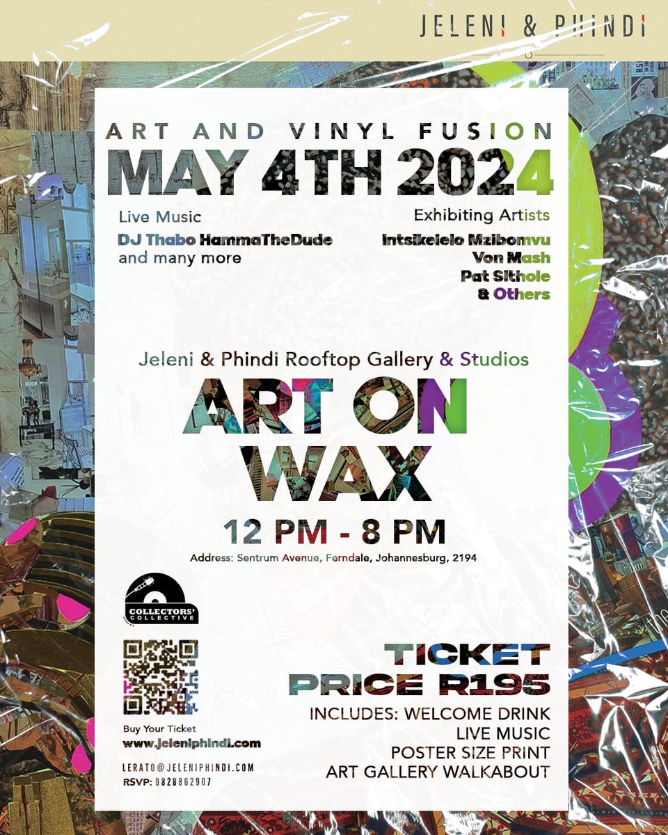 May 4th, 2024. Ranburg. Art on Wax jazz vinyl session and exhibition invite RT Gracias ✨✨✨