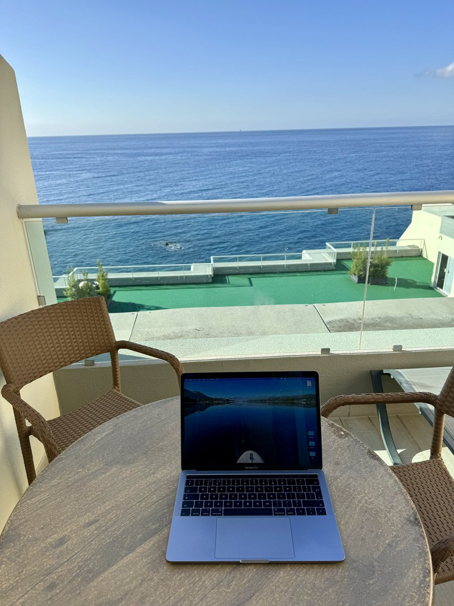 Remote media training while on holiday. Might be too cruel to tell delegates I’m in Madeira!