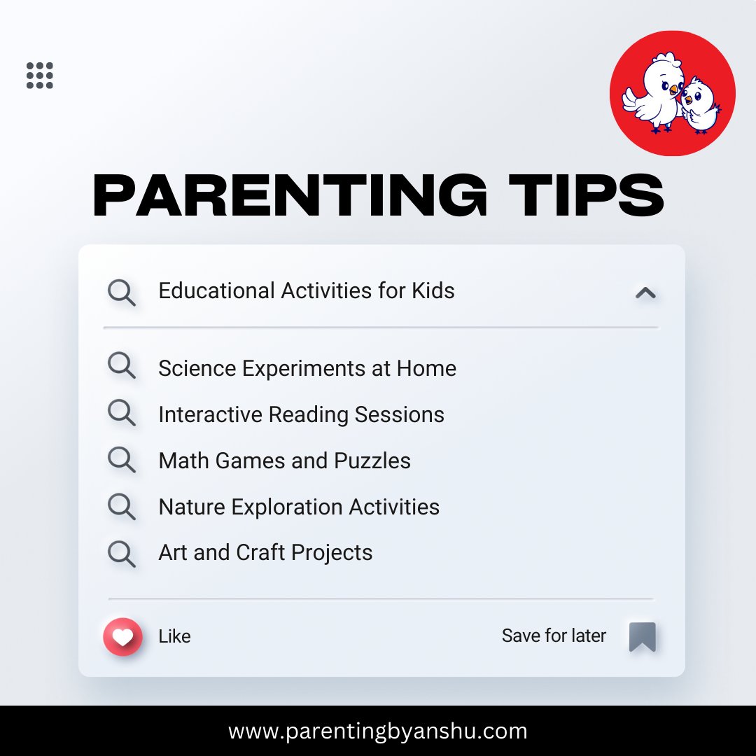 Empower your child’s learning journey with these insightful parenting tips.
.
.
#ParentingTips #EducationalActivities #ScienceExperiments #ReadingSessions #MathGames #NatureExploration #ArtProjects #LearningJourney #ChildDevelopment #Creativity