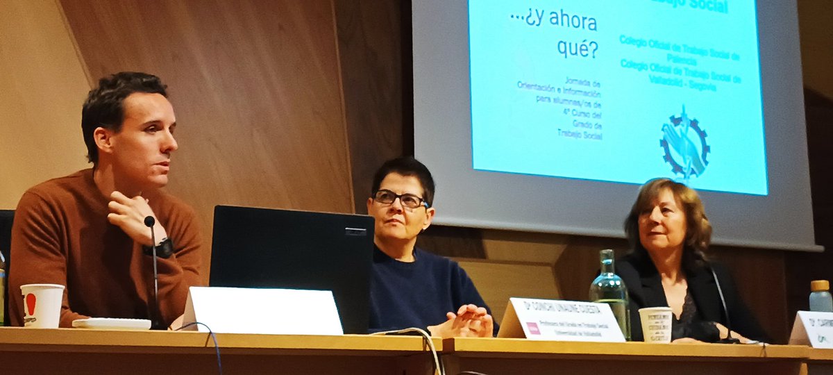 @oalumniuva <a href="/UVa_es/">Gabinete de Comunicación Universidad de Valladolid</a> Qué lujo contar con la presidenta de @COTSVa_Sg y el presidente de <a href="/ColegioTS_Palen/">Colegio TS Palencia</a>  ¡Muchas gracias por venir a <a href="/TsocialUVa/">TsocialUVa</a> y compartir la importancia de la colegiación en Trabajo Social!