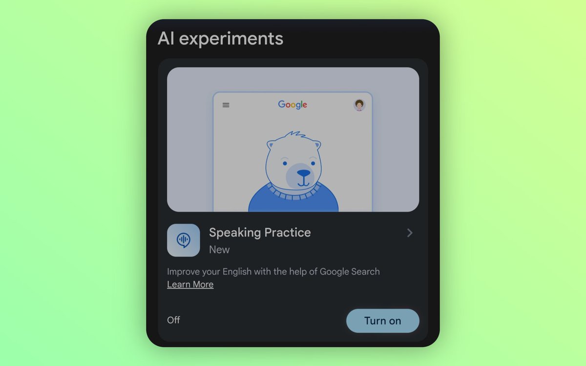 Learn about the new Google Lab Ai Experiments features 'Speaking Practice'

jumanjiblogs.vercel.app/blog/Google/Go…
#Google #GoogleAi #GoogleLabs