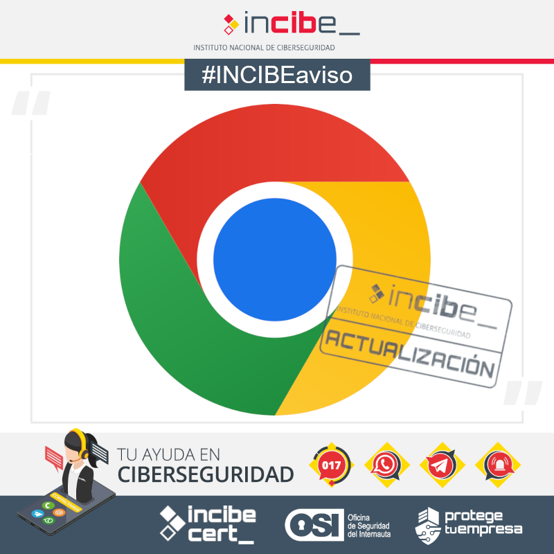 ⚠️#INCIBEaviso | Actualiza tu #navegador en #Windows, #Mac y #Linux a la última versión para solucionar vulnerabilidades críticas que podrían afectar a tu seguridad. incibe.es/ciudadania/tem…