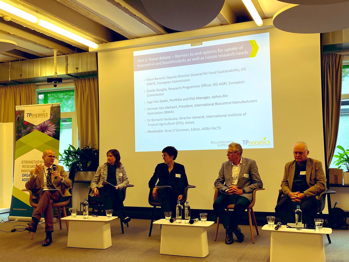 #Brussels @TPOrganics event: K.Berend- @EU_Commission @Food_EU :EC fully shares ambition of doing things faster for #biocontrol They already started with #microbials & will continue work for allsolutions #fasttrack #proportionateregulation #sustainable #agriculture #alternatives