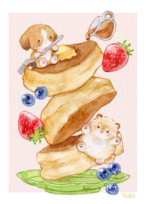 「ホットケーキ 苺」のTwitter画像/イラスト(新着)