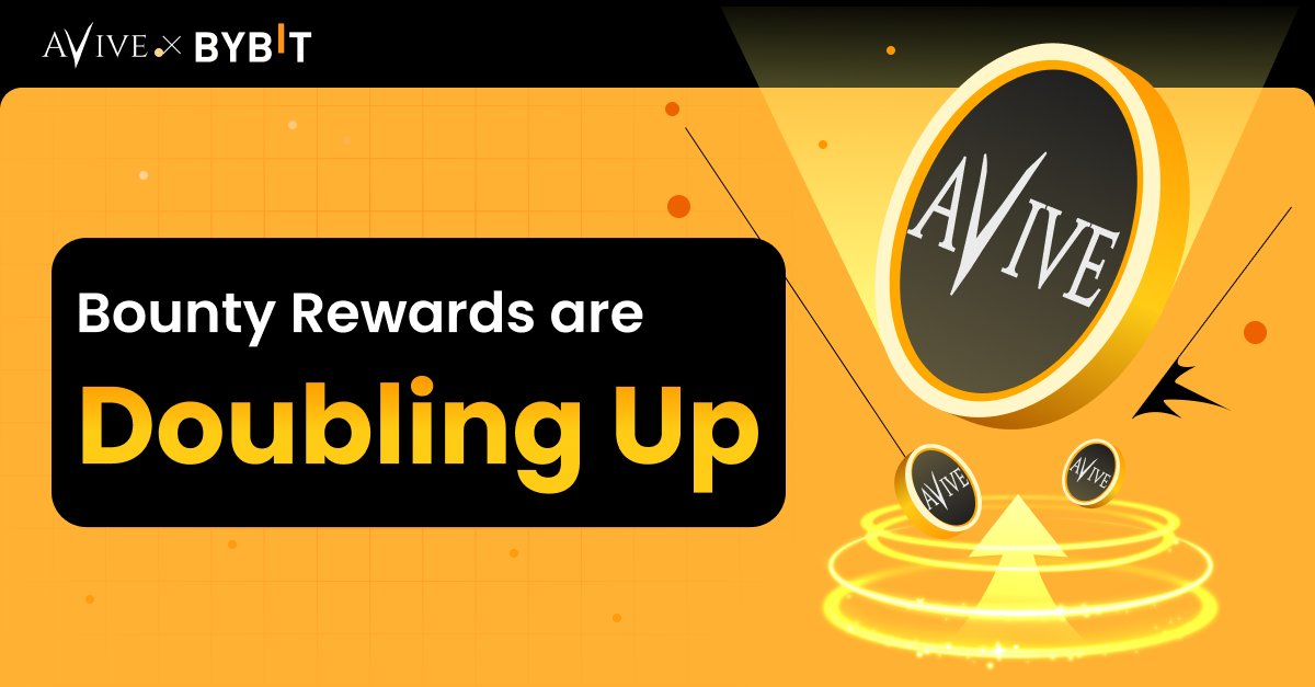 🚨 Avive X Bybit Token Bounty just got a major boost! 👉Now offering a whopping $200 $Avive and opening up 300 new slots for grabs! Here's how to claim your reward: 1️⃣ Sign up with #Avive using our exclusive link 👉 avive.world/avive_bybit 2️⃣ Deposit $100 USDT into your…